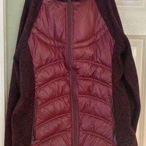 London fog Maroon women’s medium jacket sweater zip up hybrid
